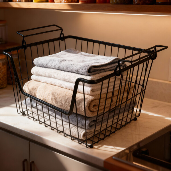 Organizador Cocina Baño Apilable Canasto Cesto Metal Multiuso Imback Ideal Organizador Cocina Baño Apilable Canasto Cesto Metal Multiuso Imback Ideal