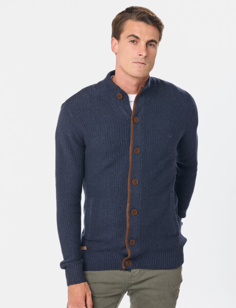 CARDIGAN GRUESO TEJIDO Azul