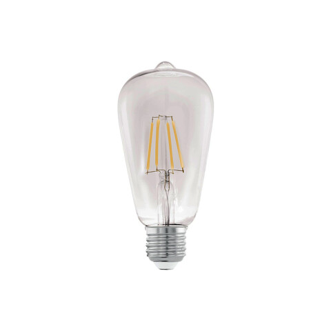 Lámpara LED velón transparente ST64 E27 7W cálida EG5356