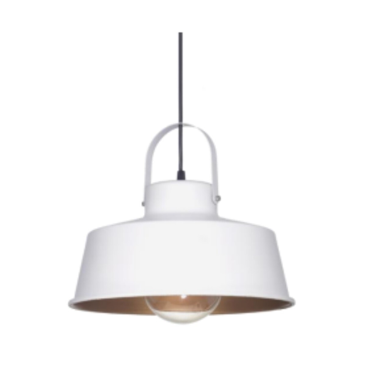 COLGANTE 1L RODEO E27 D33CM BLANCO Y DORADO 