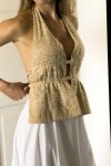 TOP IBIZA BRODERIE BEIGE TOP IBIZA BRODERIE BEIGE