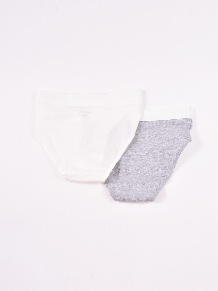 PANTY TEEN PACK X 2 GRIS MELANGE M