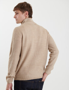 470587 SWEATER PUNTO MEDIO CIERRE HARRY Beige