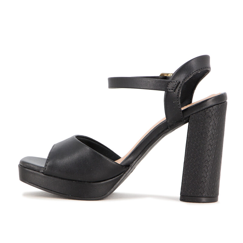 Ramarim Sandalia Con Pulsera Taco Cuadrado - Negro-negro Negro-negro