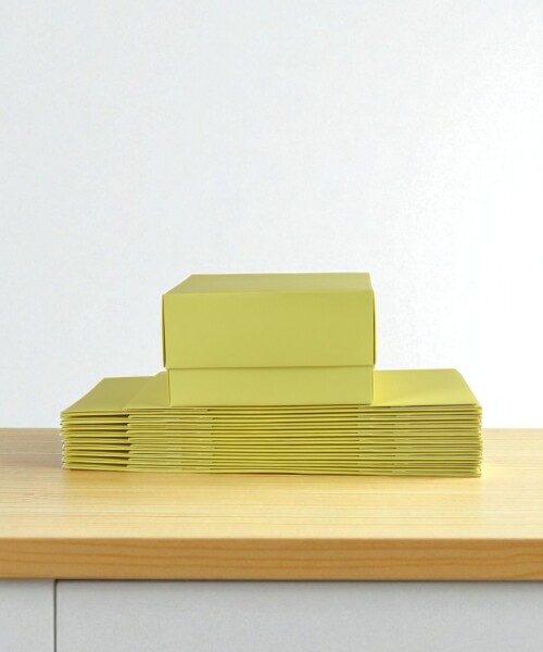 Pack x 20 unid - caja 06 eco 15x16x9 cm. AMARILLO PASTEL