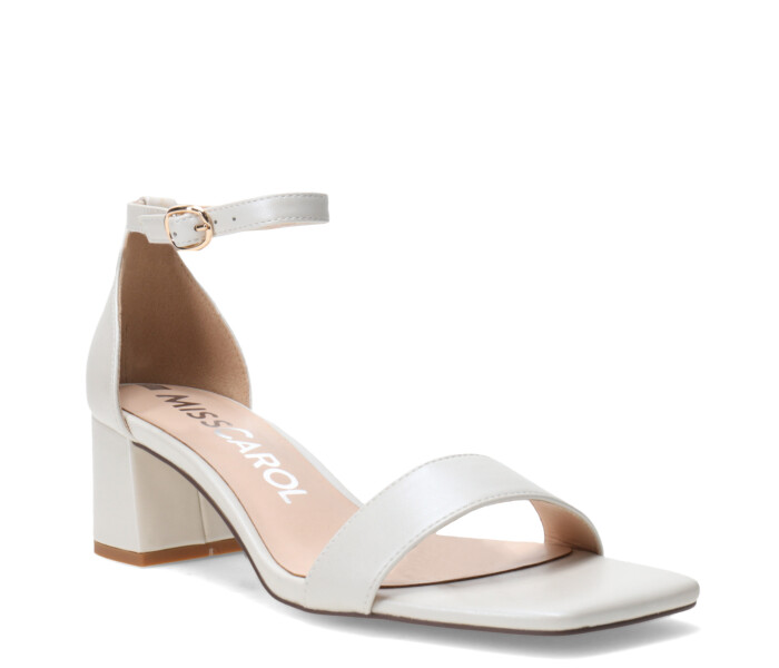 Sandalia de Mujer Miss Carol CLARAZ con taco Nude