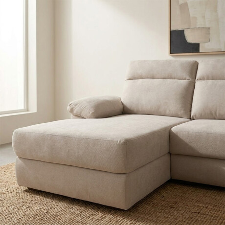 Rinconera Owen - Tela Microfibra - Chaise izquierdo 12072 (Beige)