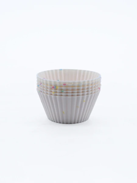 MOLDE SILICONA PARA CUPCAKES 6 PCS BLANCO
