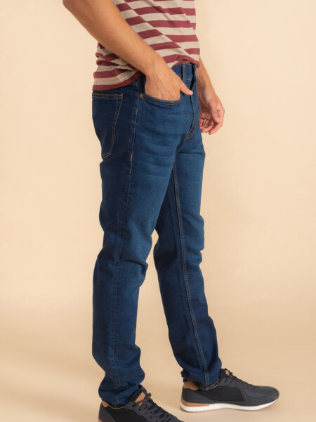 Pantalón de Jean Slim Azul Oscuro