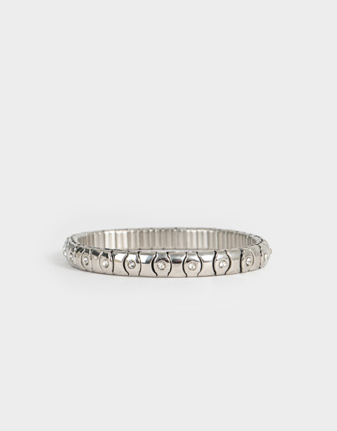 Pulseras Elásticas Premium Silver Pulsera Elástica De Acero Quirúrgico - Plateado