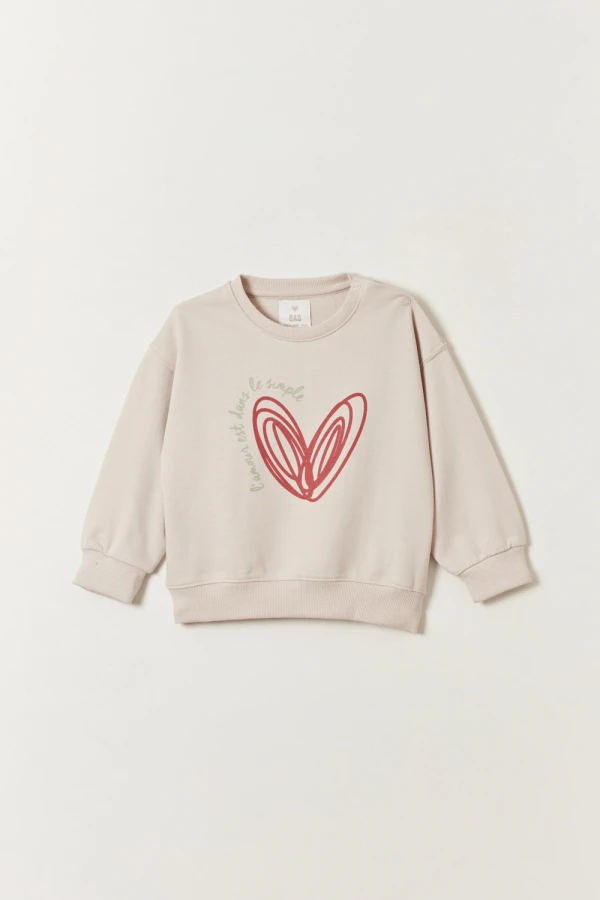 Buzo Estampa Beige