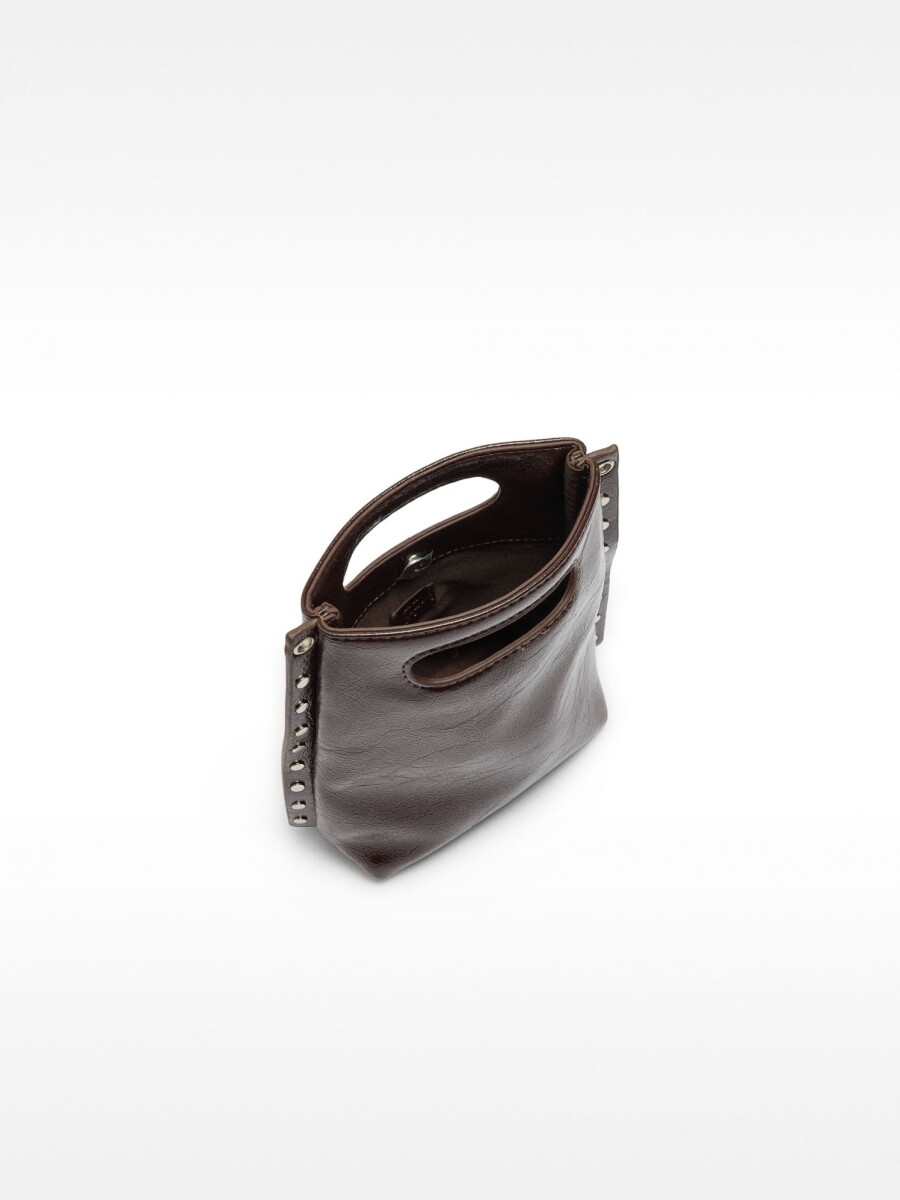 Bolso Tote Con Efecto Craquelado marron