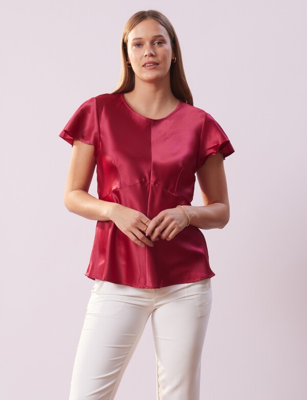 Blusa Satén FUCSIA