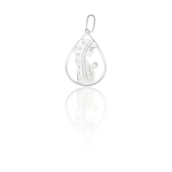 Dije Colgante Virgen Niña-Plata 925-Sin Piedra-CP3003 Sinpiedra