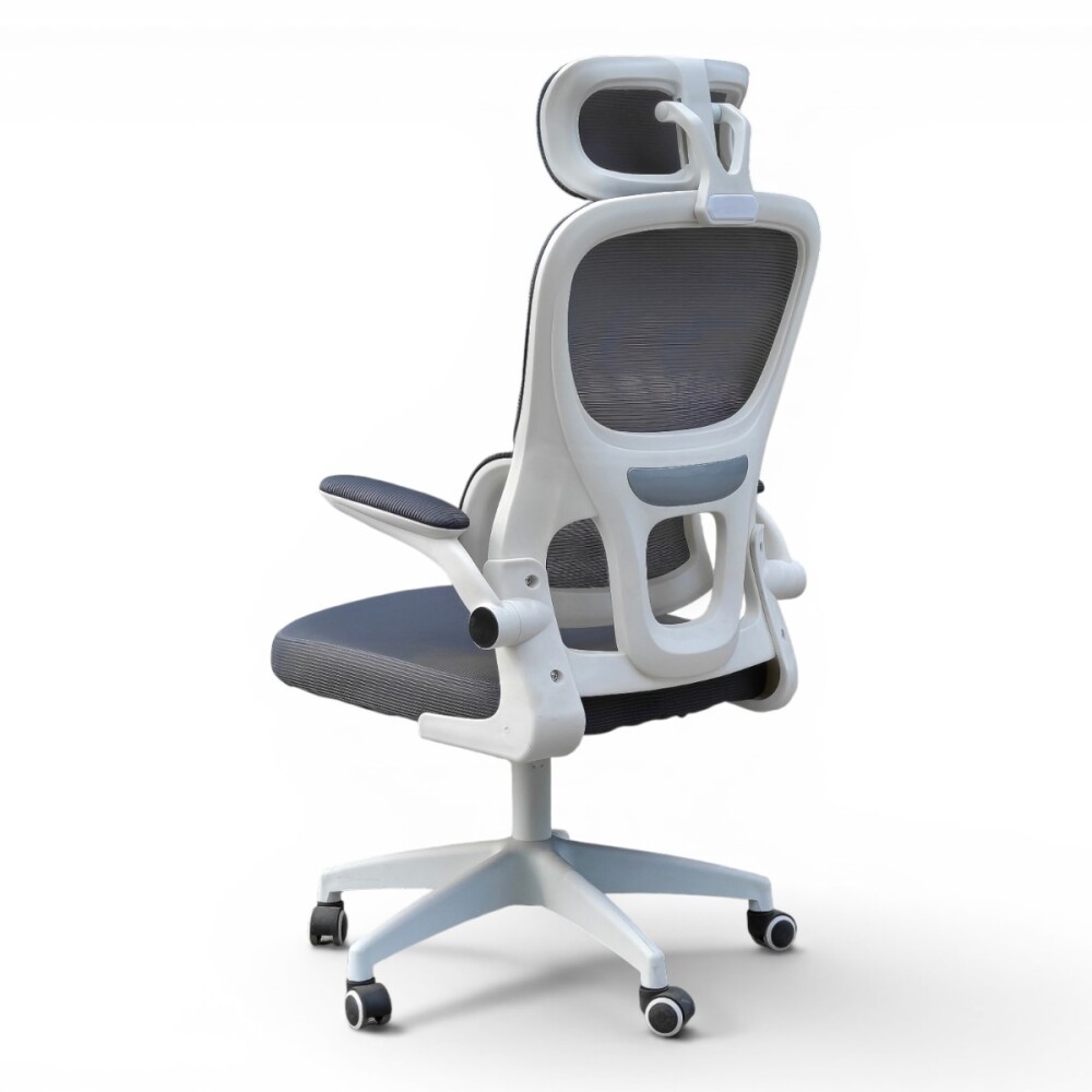 SILLA DE OFICINA ERGONÓMICA RECLINABLE CON APOYACABEZAS AZUL