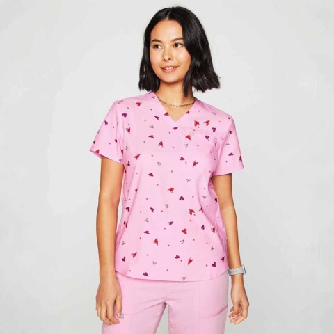 Scrub Vital Scrub Top Mujer Heart Pumping Pink
