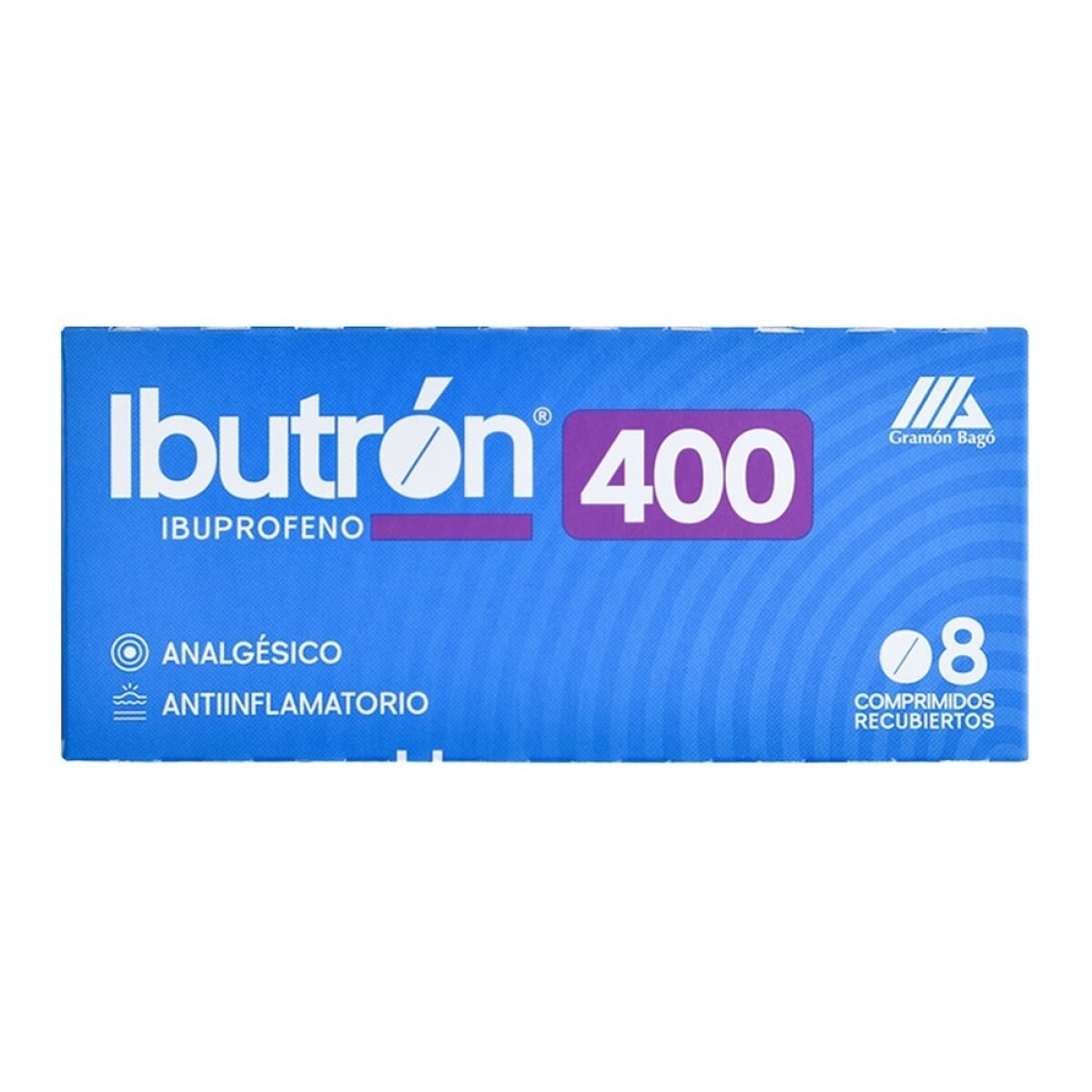 Ibutron 400 Mg X8 Comprimidos Antiinflamatorio 