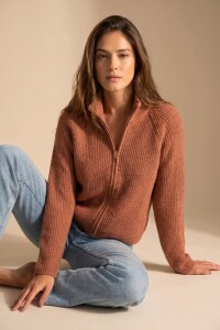Cardigan Cierre Mocha