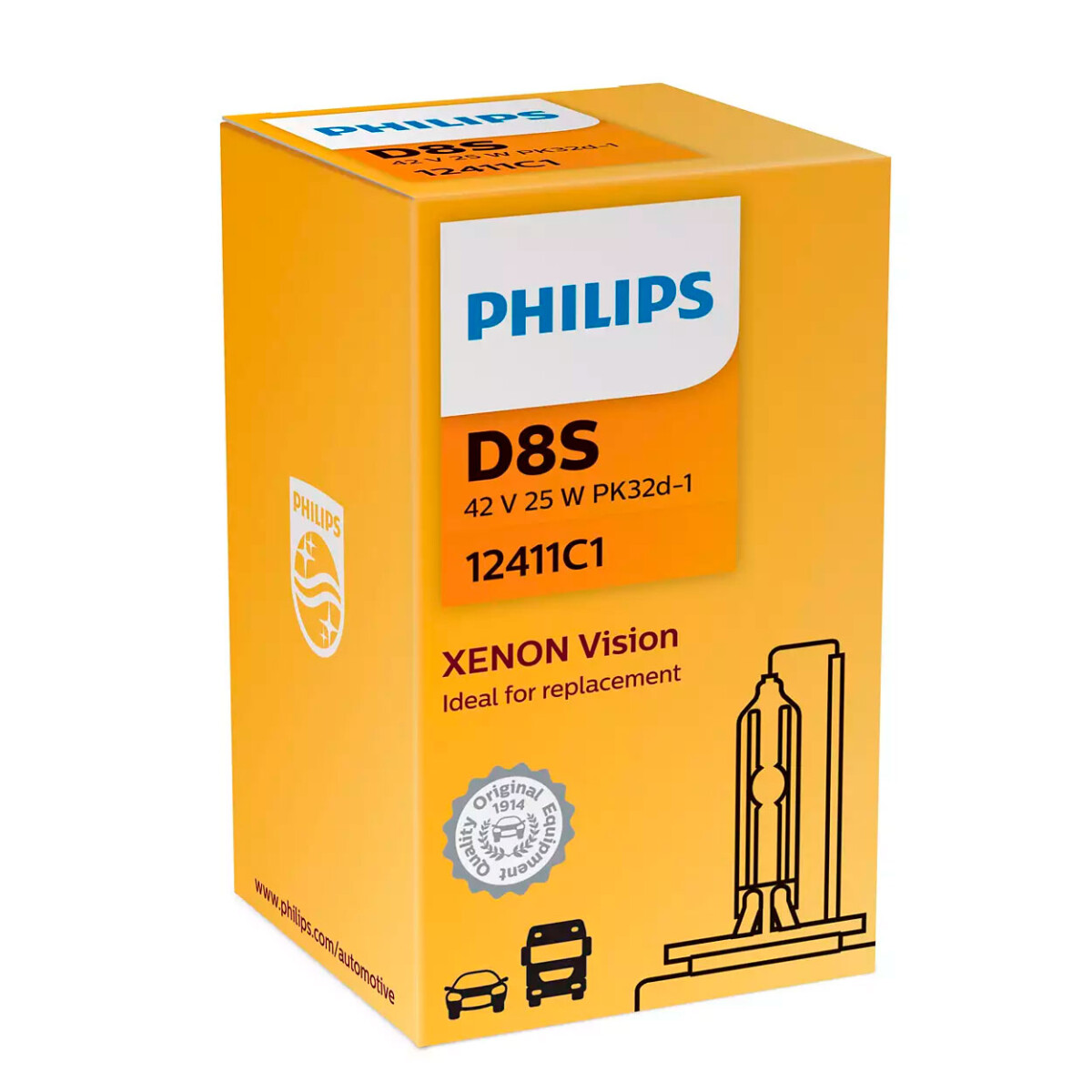 LAMPARA - XENON D8S 12V 25W PHILIPS 