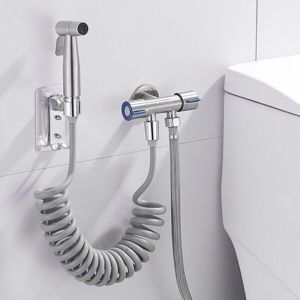 DUCHA HIGIENICA SALIDA DOBLE CON LLAVE CROMADA DUCHA HIGIENICA SALIDA DOBLE CON LLAVE CROMADA