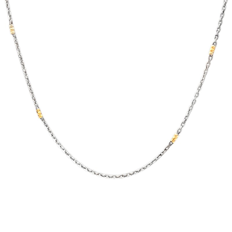 Cadena Force fina - Plata y Oro - Sin piedra - CD5058 sinpiedra