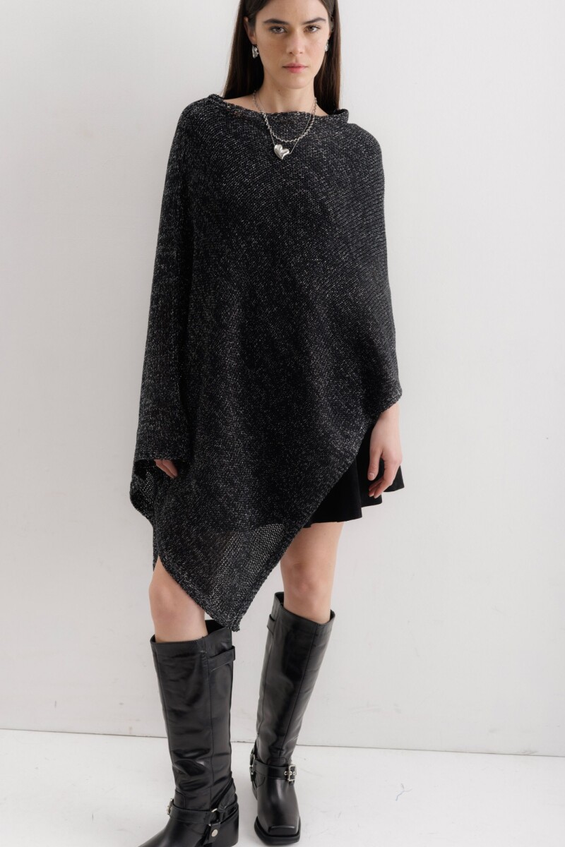 Poncho Osiris Negro Lurex
