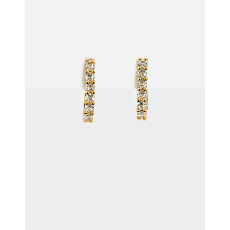 Argollas Con Cubic Zirconia Dorado