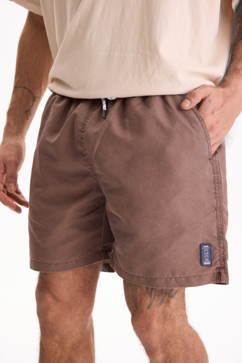 Short De Baño Marina Marron