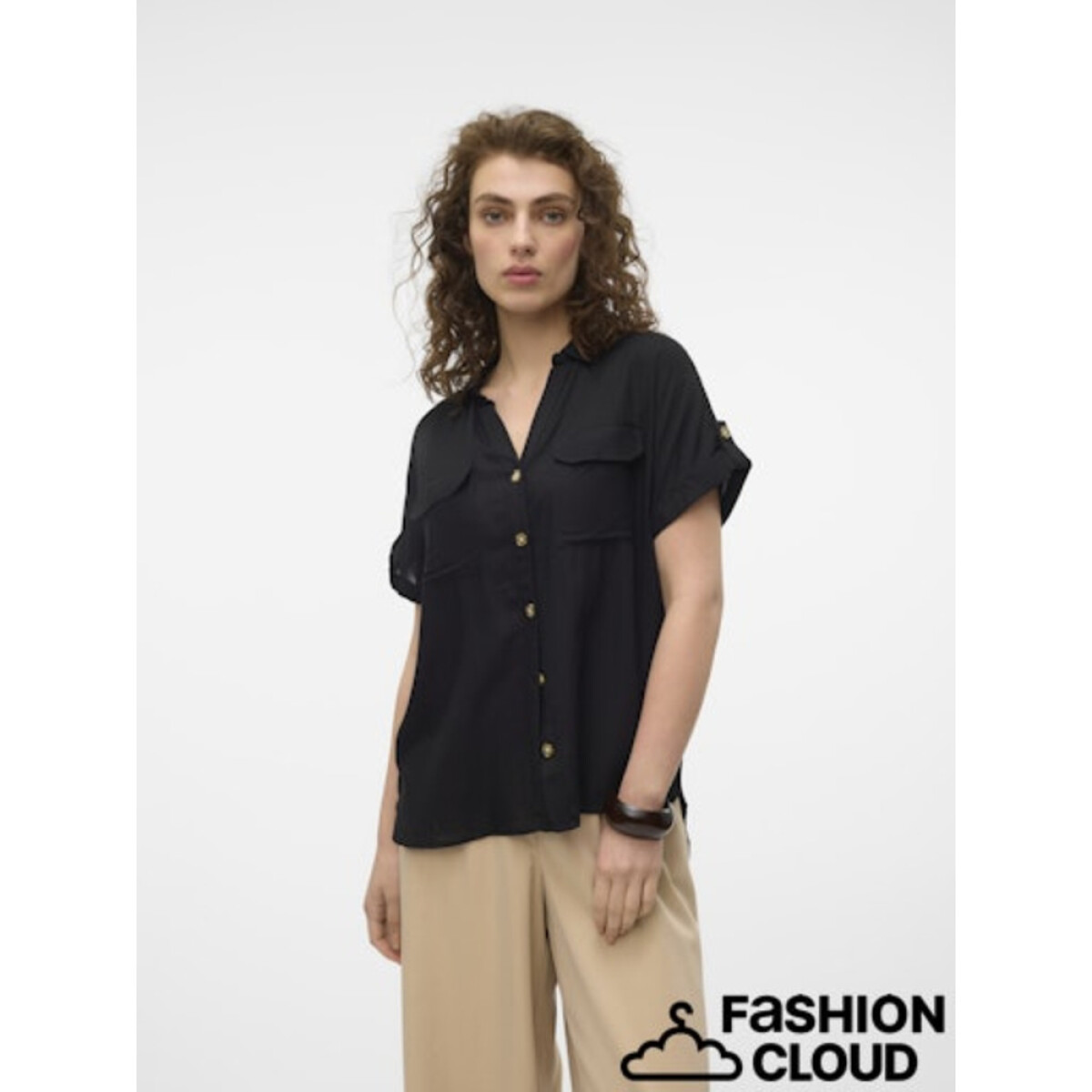 VMBUMPY SS SHIRT WVN NOOS - BLACK 