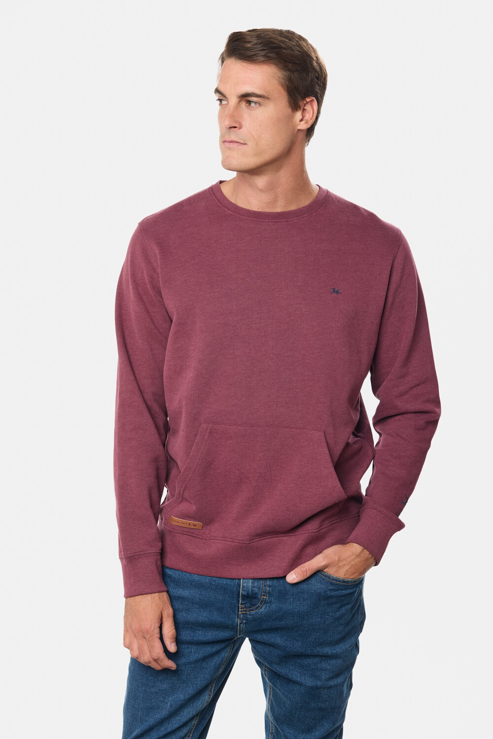 BUZO DE FELPA CON BOLSILLO Bordo