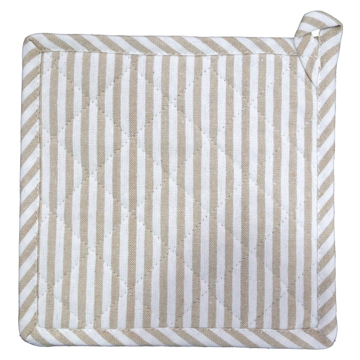 AGARRADERA ALGODÓN 20X20CM RAYAS BEIGE 