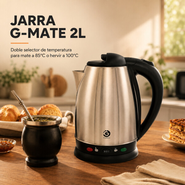 Jarra Electrica Goldtech 2 Modos Temperatura Para Mate Jarra Electrica Goldtech 2 Modos Temperatura Para Mate