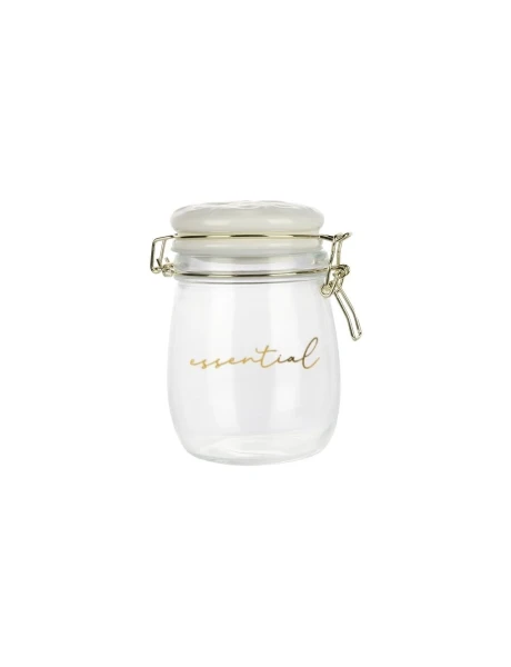 RECIPIENTE VIDRIO 750ML T/CERAMICA BLANCA ESSENTIAL RECIPIENTE VIDRIO 750ML T/CERAMICA BLANCA ESSENTIAL