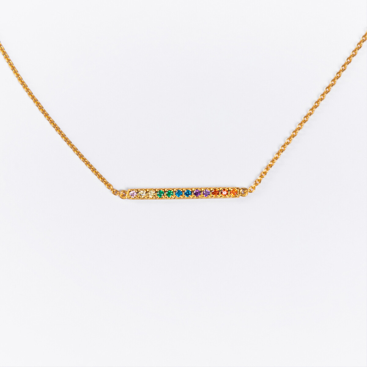 Collar Rainbow - Plata y Baño de Oro 