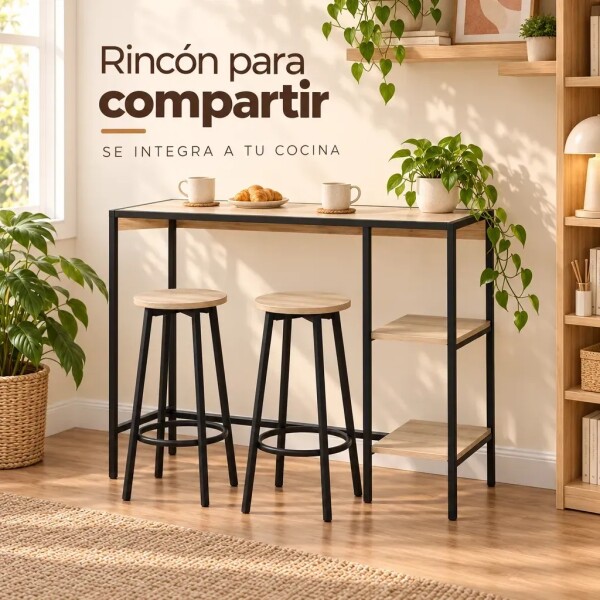 Barra + 2 Taburetes Movi Jjo0018 BARRA + 2 TABURETES MOVI MARRON JJO0018