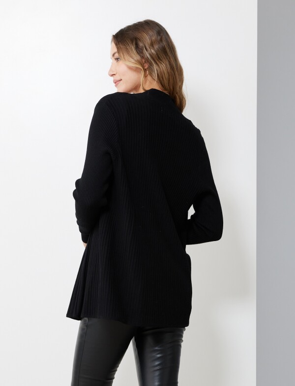 Cardigan Rib NEGRO