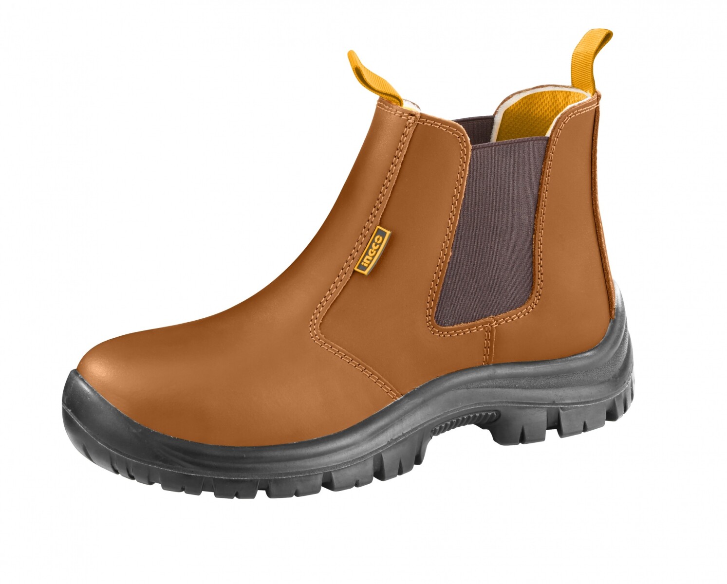 ZAPATO BOTIN ELASTIZADO MARRON TRABAJO INGCO TALLE 44 