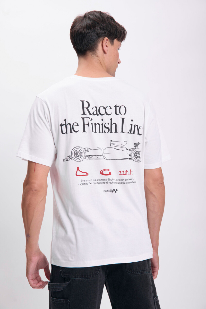 Remera estampa Race Blanco
