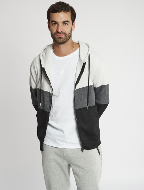 Campera felpa negro