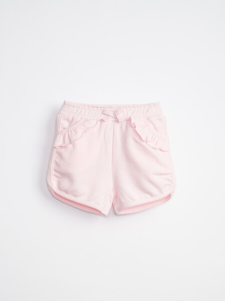 Short deportivo con volados Rosa