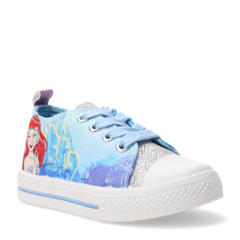 Championes Infantiles Disney La SIRENITA Lona Celeste - Plateado