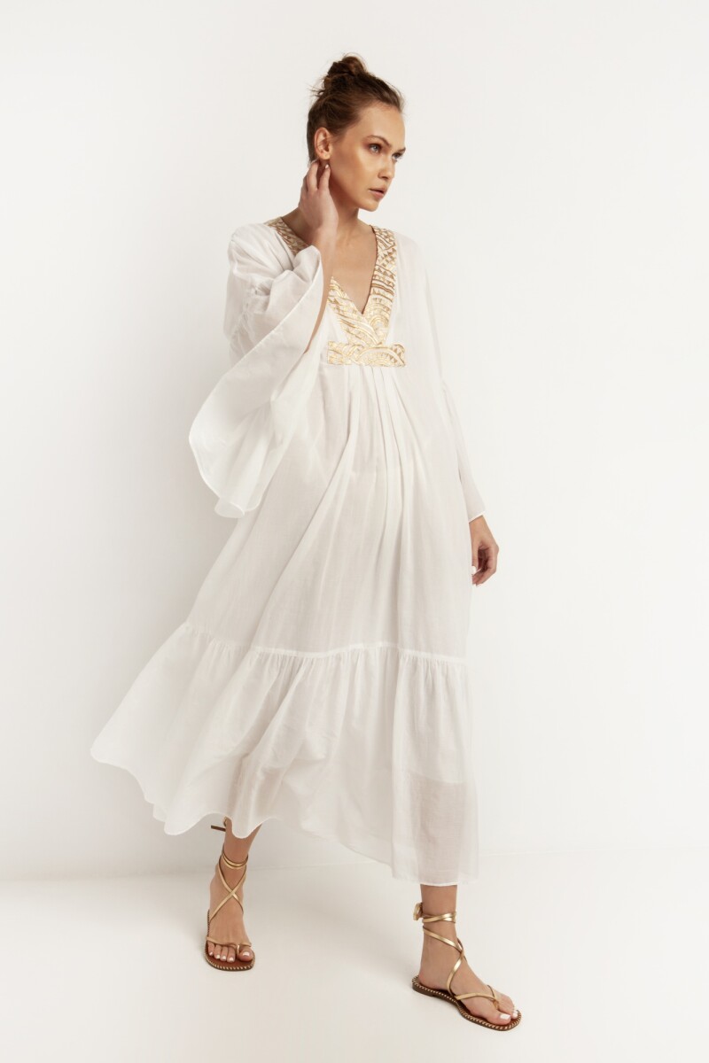 VESTIDO LARGO Crudo