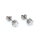 Caravanas en oro 18k blanco y brillantes Caravanas en oro 18k blanco y brillantes