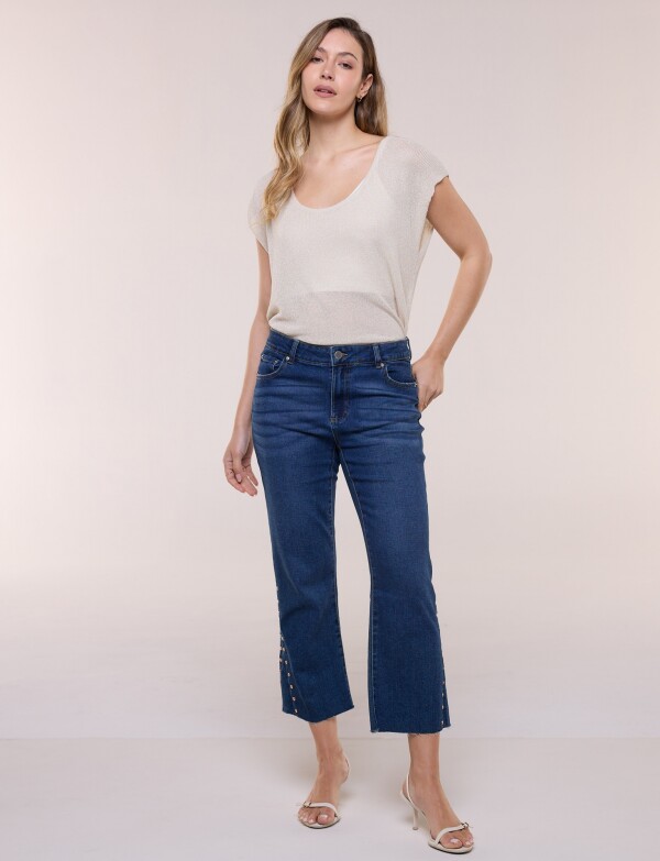 Jean Crop Tachas JEAN