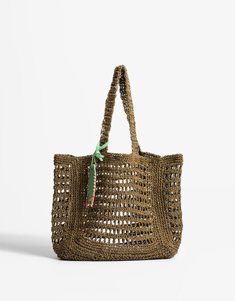 Shopper Cartera Shopper Tejida - Verde Medio