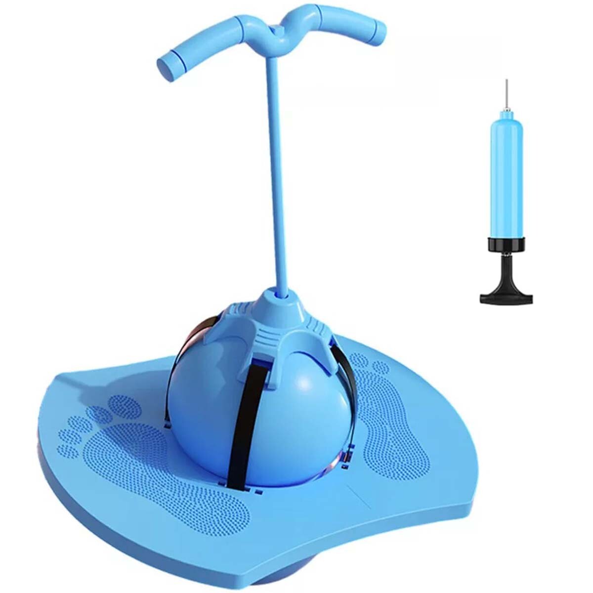 Palo Saltarin Inflable C/inflad Pelota Pogo Infantil - Celeste 