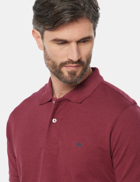 REMERA POLO LISA Bordo