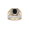 Anillo Mesa-Plata y Oro-Piedra Onix-AN5176 conpiedra