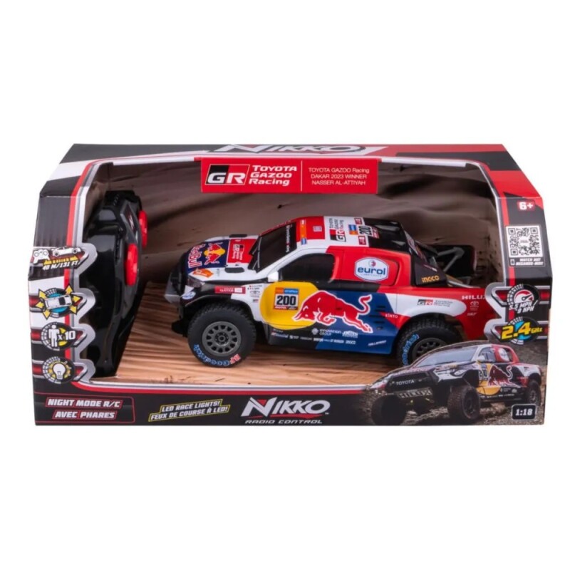 Carro Nikko Rc 1:18 Night Mode Toyota Gazoo Racing Al Attiyah Carro Nikko Rc 1:18 Night Mode Toyota Gazoo Racing Al Attiyah