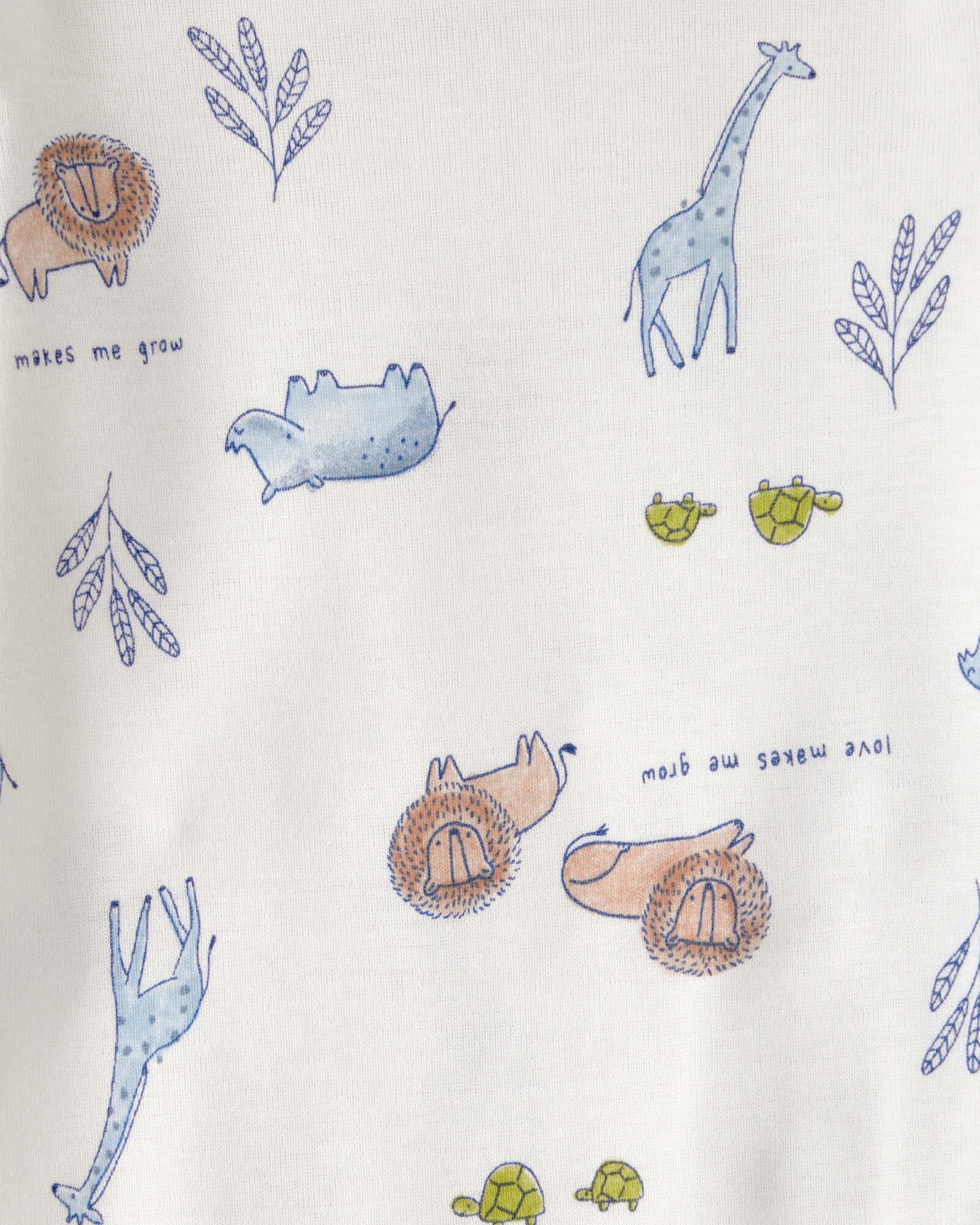 Pack cuatro bodies de algodón, diseño safari Sin color